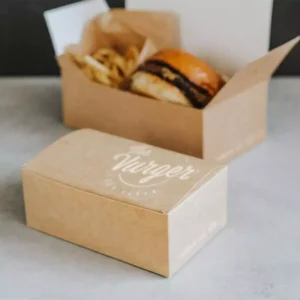 özel baskılı kraft hamburger kutusu