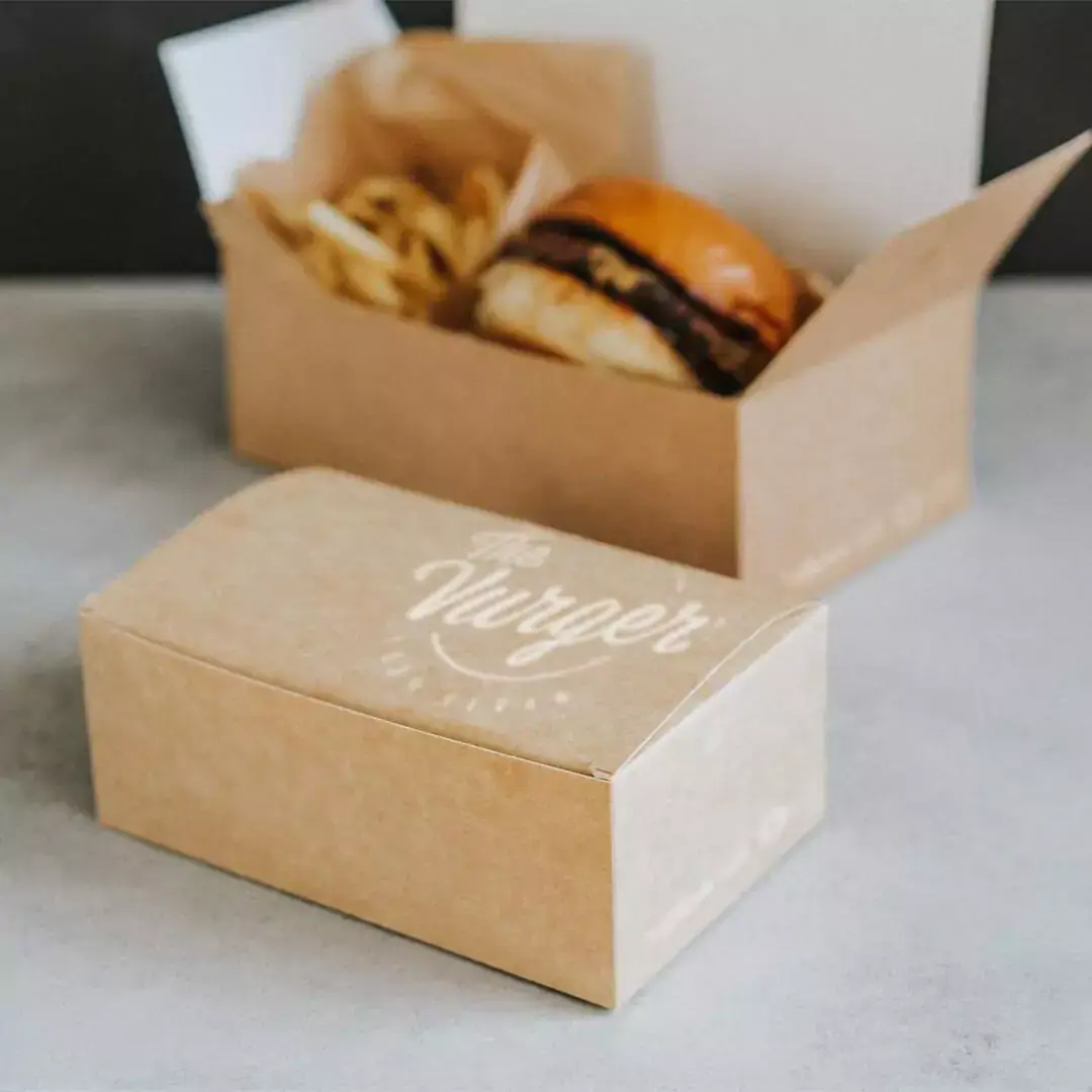 özel baskılı kraft hamburger kutusu